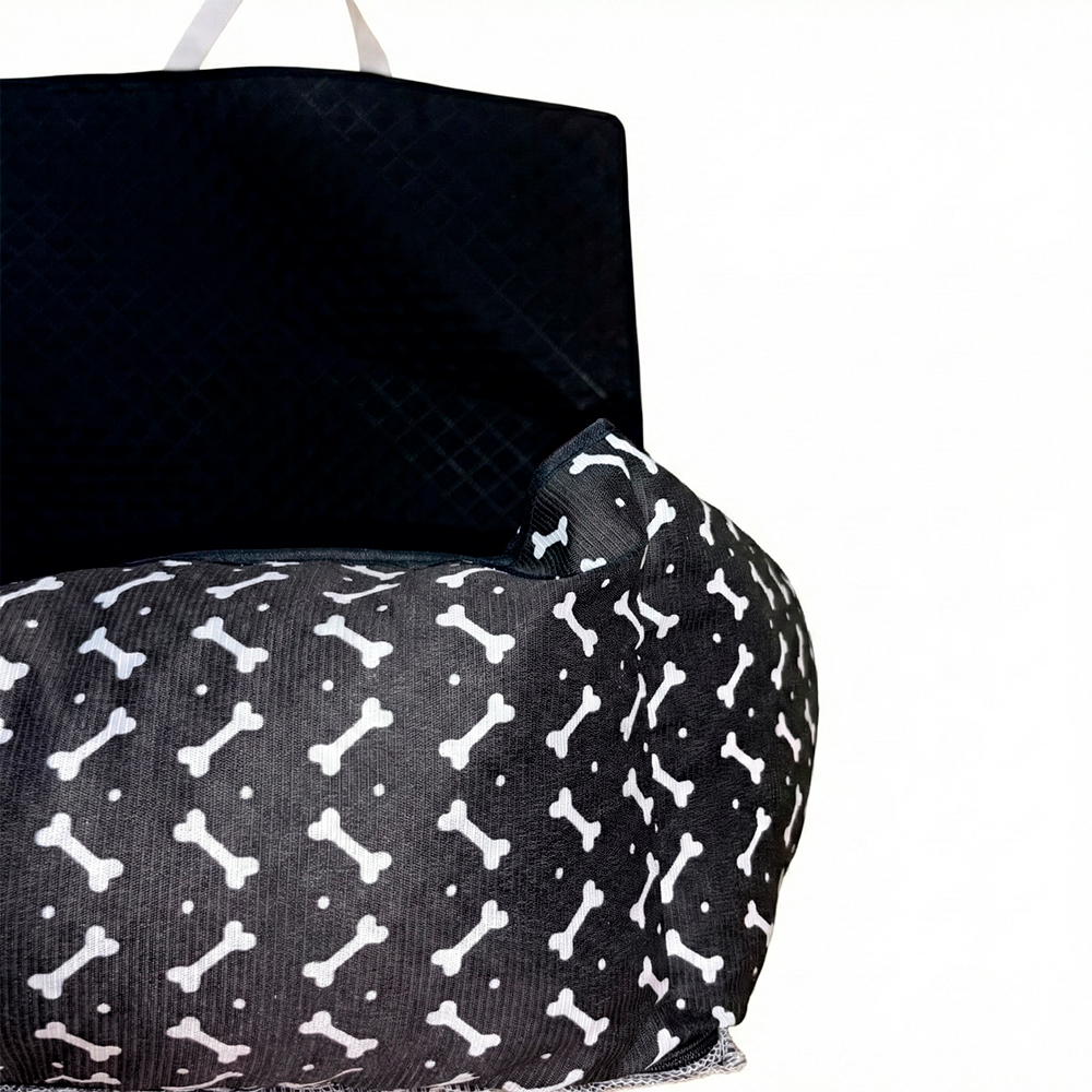 Protetor Banco Veicular Impermeavel Toddy Pequeno Estampado Preto (2).jpg