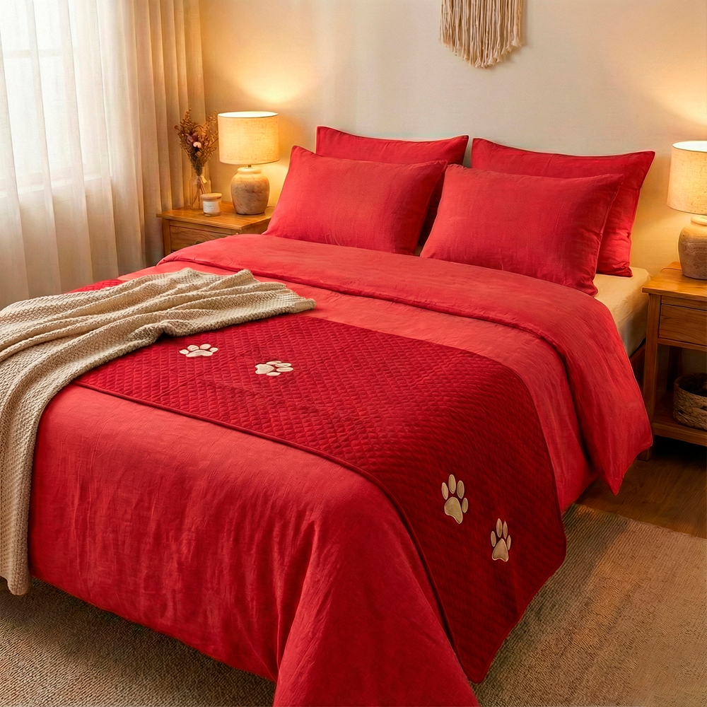 Peseira Pet para cama Casal Avulsa Vermelho (4).jpg